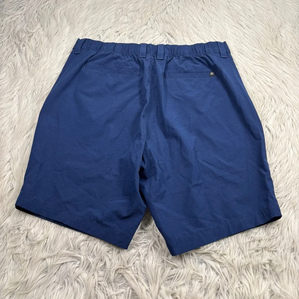 Banana Republic Men's 34 Navy Light Weight Poly Chino Shorts Travel Preppy Beach